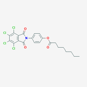 molecular formula C22H19Cl4NO4 B341428 4-(4,5,6,7-tetrachloro-1,3-dioxo-1,3-dihydro-2H-isoindol-2-yl)phenyl octanoate 