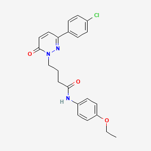 molecular formula C22H22ClN3O3 B3414326 4-(3-(4-chlorophenyl)-6-oxopyridazin-1(6H)-yl)-N-(4-ethoxyphenyl)butanamide CAS No. 946320-89-4