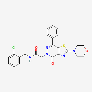 molecular formula C24H22ClN5O3S B3414334 N-(2-chlorobenzyl)-2-(2-morpholino-4-oxo-7-phenylthiazolo[4,5-d]pyridazin-5(4H)-yl)acetamide CAS No. 946321-96-6