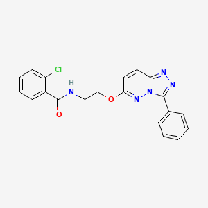 2-chloro-N-[2-({3-phenyl-[1,2,4]triazolo[4,3-b]pyridazin-6-yl}oxy)ethyl]benzamide
