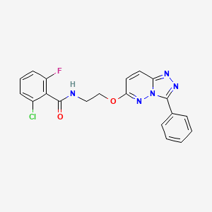 2-chloro-6-fluoro-N-(2-((3-phenyl-[1,2,4]triazolo[4,3-b]pyridazin-6-yl)oxy)ethyl)benzamide