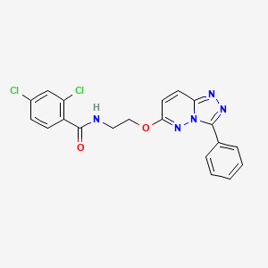 molecular formula C20H15Cl2N5O2 B3414391 2,4-dichloro-N-[2-({3-phenyl-[1,2,4]triazolo[4,3-b]pyridazin-6-yl}oxy)ethyl]benzamide CAS No. 946328-51-4