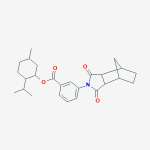 molecular formula C26H33NO4 B341441 2-isopropyl-5-methylcyclohexyl 3-(1,3-dioxooctahydro-2H-4,7-methanoisoindol-2-yl)benzoate 