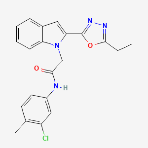 N-(3-chloro-4-methylphenyl)-2-[2-(5-ethyl-1,3,4-oxadiazol-2-yl)-1H-indol-1-yl]acetamide