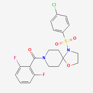 molecular formula C20H19ClF2N2O4S B3414445 4-(4-Chlorobenzenesulfonyl)-8-(2,6-difluorobenzoyl)-1-oxa-4,8-diazaspiro[4.5]decane CAS No. 946339-55-5