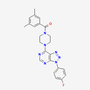 molecular formula C23H22FN7O B3414462 7-[4-(3,5-dimethylbenzoyl)piperazin-1-yl]-3-(4-fluorophenyl)-3H-[1,2,3]triazolo[4,5-d]pyrimidine CAS No. 946339-94-2