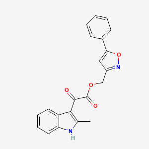 (5-phenylisoxazol-3-yl)methyl 2-(2-methyl-1H-indol-3-yl)-2-oxoacetate