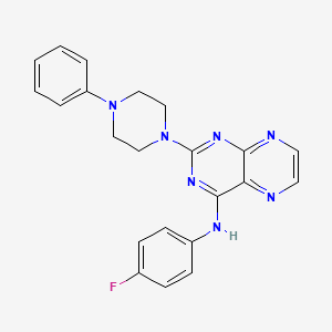 molecular formula C22H20FN7 B3414487 N-(4-fluorophenyl)-2-(4-phenylpiperazin-1-yl)pteridin-4-amine CAS No. 946343-77-7