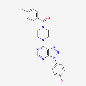 1-[3-(4-fluorophenyl)-3H-[1,2,3]triazolo[4,5-d]pyrimidin-7-yl]-4-(4-methylbenzoyl)piperazine