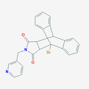 molecular formula C24H17BrN2O2 B341452 1-Bromo-17-(pyridin-3-ylmethyl)-17-azapentacyclo[6.6.5.02,7.09,14.015,19]nonadeca-2,4,6,9,11,13-hexaene-16,18-dione 