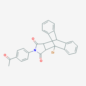 molecular formula C26H18BrNO3 B341453 17-(4-Acetylphenyl)-1-bromo-17-azapentacyclo[6.6.5.0~2,7~.0~9,14~.0~15,19~]nonadeca-2,4,6,9,11,13-hexaene-16,18-dione (non-preferred name) 