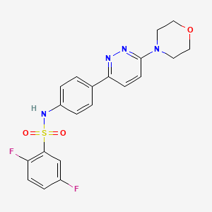 molecular formula C20H18F2N4O3S B3414565 2,5-difluoro-N-(4-(6-morpholinopyridazin-3-yl)phenyl)benzenesulfonamide CAS No. 946346-95-8