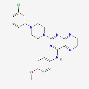 2-[4-(3-chlorophenyl)piperazin-1-yl]-N-(4-methoxyphenyl)pteridin-4-amine