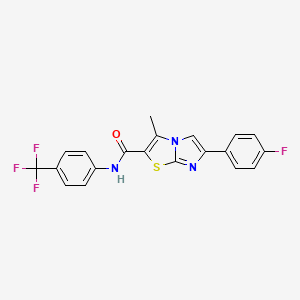 6-(4-fluorophenyl)-3-methyl-N-[4-(trifluoromethyl)phenyl]imidazo[2,1-b][1,3]thiazole-2-carboxamide