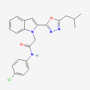 N-(4-chlorophenyl)-2-(2-(5-isobutyl-1,3,4-oxadiazol-2-yl)-1H-indol-1-yl)acetamide