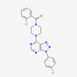 (2-chlorophenyl)(4-(3-(4-fluorophenyl)-3H-[1,2,3]triazolo[4,5-d]pyrimidin-7-yl)piperazin-1-yl)methanone