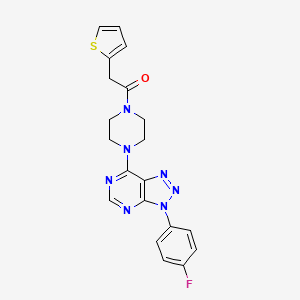 molecular formula C20H18FN7OS B3414682 3-(4-fluorophenyl)-7-[4-(2-thienylacetyl)piperazin-1-yl]-3H-[1,2,3]triazolo[4,5-d]pyrimidine CAS No. 946364-07-4