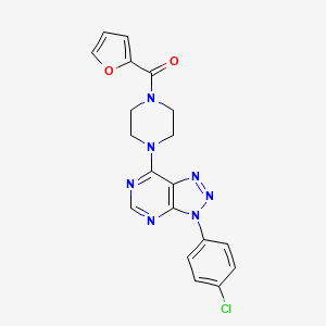 molecular formula C19H16ClN7O2 B3414685 3-(4-chlorophenyl)-7-[4-(2-furoyl)piperazin-1-yl]-3H-[1,2,3]triazolo[4,5-d]pyrimidine CAS No. 946364-31-4