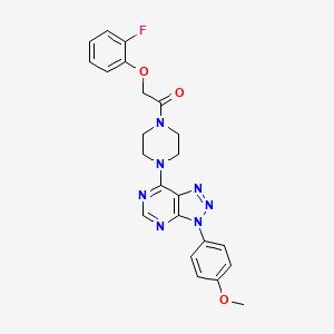 molecular formula C23H22FN7O3 B3414693 2-(2-fluorophenoxy)-1-(4-(3-(4-methoxyphenyl)-3H-[1,2,3]triazolo[4,5-d]pyrimidin-7-yl)piperazin-1-yl)ethanone CAS No. 946364-58-5