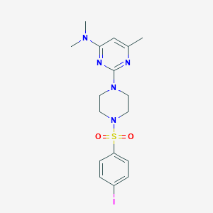 molecular formula C17H22IN5O2S B3414701 2-[4-(4-iodobenzenesulfonyl)piperazin-1-yl]-N,N,6-trimethylpyrimidin-4-amine CAS No. 946364-85-8