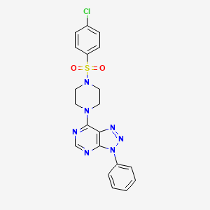 molecular formula C20H18ClN7O2S B3414706 1-(4-chlorobenzenesulfonyl)-4-{3-phenyl-3H-[1,2,3]triazolo[4,5-d]pyrimidin-7-yl}piperazine CAS No. 946364-91-6