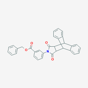 Benzyl 3-(16,18-dioxo-17-azapentacyclo[6.6.5.0~2,7~.0~9,14~.0~15,19~]nonadeca-2,4,6,9,11,13-hexaen-17-yl)benzoate (non-preferred name)