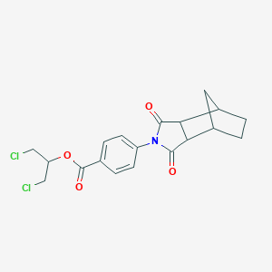 molecular formula C19H19Cl2NO4 B341477 2-Chloro-1-(chloromethyl)ethyl 4-(3,5-dioxo-4-azatricyclo[5.2.1.0~2,6~]dec-4-yl)benzoate 