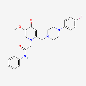 2-(2-((4-(4-fluorophenyl)piperazin-1-yl)methyl)-5-methoxy-4-oxopyridin-1(4H)-yl)-N-phenylacetamide