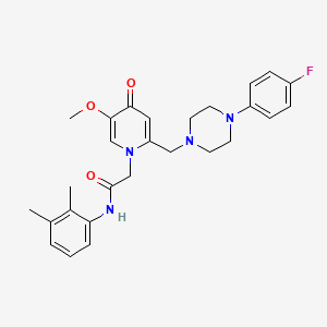molecular formula C27H31FN4O3 B3414773 N-(2,3-dimethylphenyl)-2-(2-((4-(4-fluorophenyl)piperazin-1-yl)methyl)-5-methoxy-4-oxopyridin-1(4H)-yl)acetamide CAS No. 946367-24-4