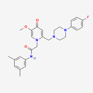 N-(3,5-dimethylphenyl)-2-(2-((4-(4-fluorophenyl)piperazin-1-yl)methyl)-5-methoxy-4-oxopyridin-1(4H)-yl)acetamide