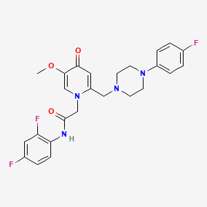 N-(2,4-difluorophenyl)-2-(2-((4-(4-fluorophenyl)piperazin-1-yl)methyl)-5-methoxy-4-oxopyridin-1(4H)-yl)acetamide