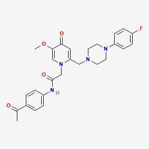 N-(4-acetylphenyl)-2-(2-((4-(4-fluorophenyl)piperazin-1-yl)methyl)-5-methoxy-4-oxopyridin-1(4H)-yl)acetamide
