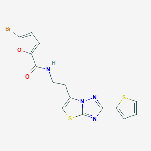 5-bromo-N-(2-(2-(thiophen-2-yl)thiazolo[3,2-b][1,2,4]triazol-6-yl)ethyl)furan-2-carboxamide
