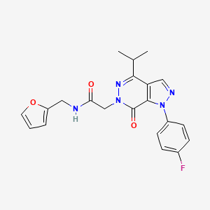 molecular formula C21H20FN5O3 B3414833 2-(1-(4-fluorophenyl)-4-isopropyl-7-oxo-1H-pyrazolo[3,4-d]pyridazin-6(7H)-yl)-N-(furan-2-ylmethyl)acetamide CAS No. 946379-24-4