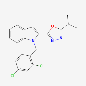 1-(2,4-dichlorobenzyl)-2-(5-isopropyl-1,3,4-oxadiazol-2-yl)-1H-indole