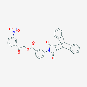 2-(3-nitrophenyl)-2-oxoethyl 3-(12,14-dioxo-11,12,14,15-tetrahydro-9H-9,10-[3,4]epipyrroloanthracen-13(10H)-yl)benzoate