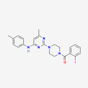 2-[4-(2-iodobenzoyl)piperazin-1-yl]-6-methyl-N-(4-methylphenyl)pyrimidin-4-amine