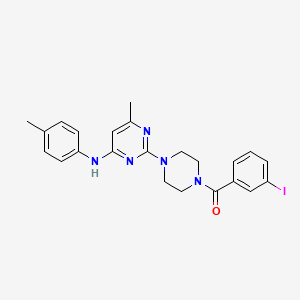 2-[4-(3-iodobenzoyl)piperazin-1-yl]-6-methyl-N-(4-methylphenyl)pyrimidin-4-amine