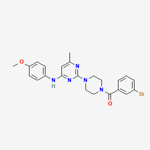 molecular formula C23H24BrN5O2 B3414891 2-[4-(3-bromobenzoyl)piperazin-1-yl]-N-(4-methoxyphenyl)-6-methylpyrimidin-4-amine CAS No. 946383-79-5