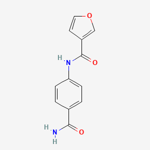 molecular formula C12H10N2O3 B3414915 N-(4-carbamoylphenyl)furan-3-carboxamide CAS No. 950237-39-5