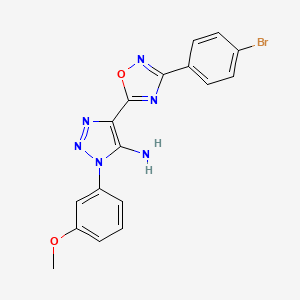 4-(3-(4-bromophenyl)-1,2,4-oxadiazol-5-yl)-1-(3-methoxyphenyl)-1H-1,2,3-triazol-5-amine