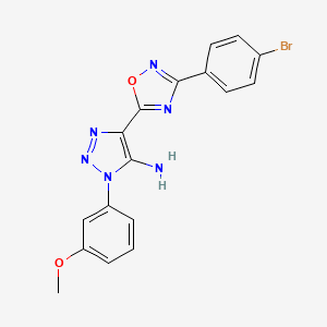 molecular formula C17H13BrN6O2 B3414948 4-(3-(4-bromophenyl)-1,2,4-oxadiazol-5-yl)-1-(3-methoxyphenyl)-1H-1,2,3-triazol-5-amine CAS No. 950349-64-1