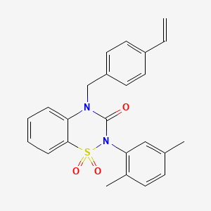 2-(2,5-dimethylphenyl)-4-(4-vinylbenzyl)-2H-benzo[e][1,2,4]thiadiazin-3(4H)-one 1,1-dioxide
