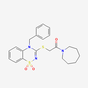 3-[(2-azepan-1-yl-2-oxoethyl)thio]-4-benzyl-4H-1,2,4-benzothiadiazine 1,1-dioxide
