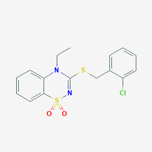 3-((2-chlorobenzyl)thio)-4-ethyl-4H-benzo[e][1,2,4]thiadiazine 1,1-dioxide