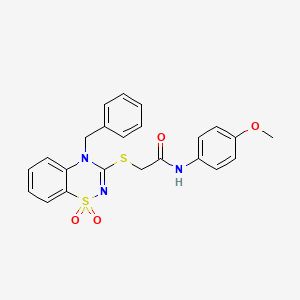 2-((4-benzyl-1,1-dioxido-4H-benzo[e][1,2,4]thiadiazin-3-yl)thio)-N-(4-methoxyphenyl)acetamide