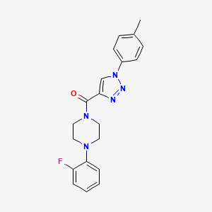molecular formula C20H20FN5O B3415028 (4-(2-fluorophenyl)piperazin-1-yl)(1-(p-tolyl)-1H-1,2,3-triazol-4-yl)methanone CAS No. 951598-05-3