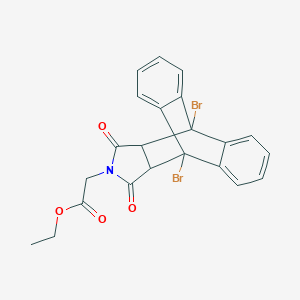 Ethyl (1,8-dibromo-16,18-dioxo-17-azapentacyclo[6.6.5.0~2,7~.0~9,14~.0~15,19~]nonadeca-2,4,6,9,11,13-hexaen-17-yl)acetate (non-preferred name)