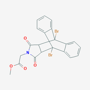 Methyl (1,8-dibromo-16,18-dioxo-17-azapentacyclo[6.6.5.0~2,7~.0~9,14~.0~15,19~]nonadeca-2,4,6,9,11,13-hexaen-17-yl)acetate (non-preferred name)