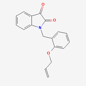 molecular formula C18H15NO3 B3415050 1-(2-(Allyloxy)benzyl)indoline-2,3-dione CAS No. 951899-44-8